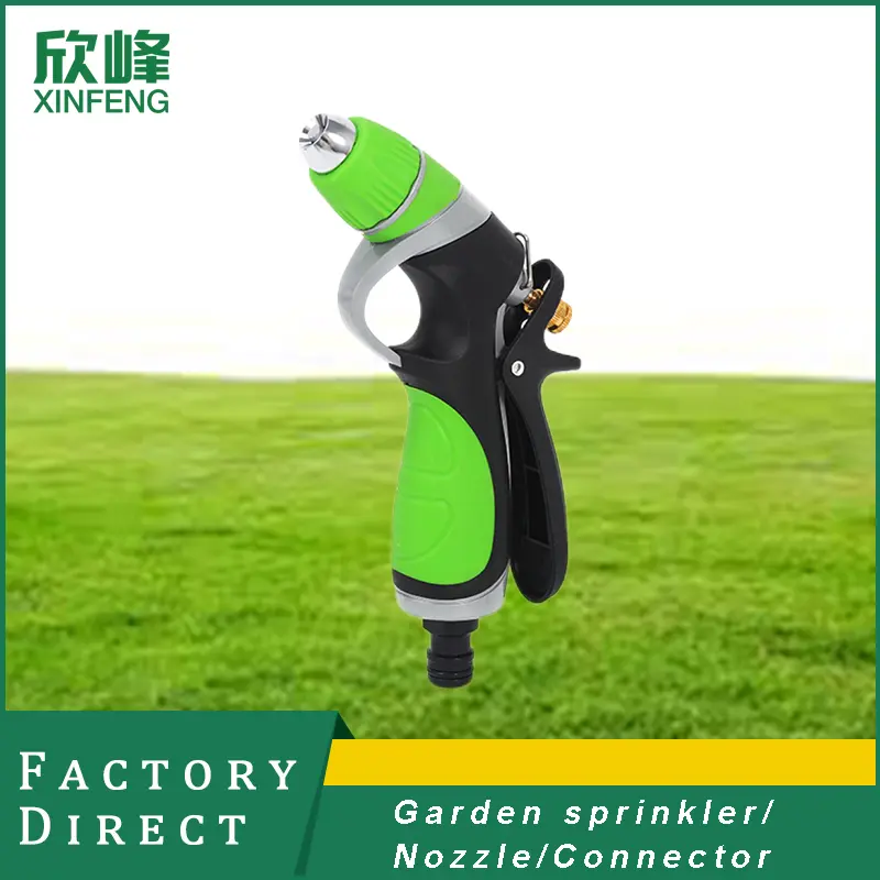 Soft Grip Metal Hose Spray Nozzles Washing Car Metal Garden Water Guns Adjustable Hand Sprayer Variable Sprayer Nozzle