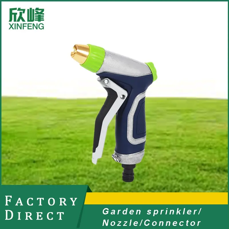 Customized Garden Irrigation ABS Zinc Alloy High Pressure Water Gun Adjustable Watering Sprinkler...
