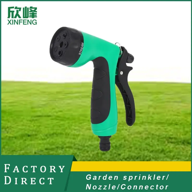 Garden Water Gun Rear Multi-Pattern (5) Nozzle Plastic Water Hose Spray Nozzles